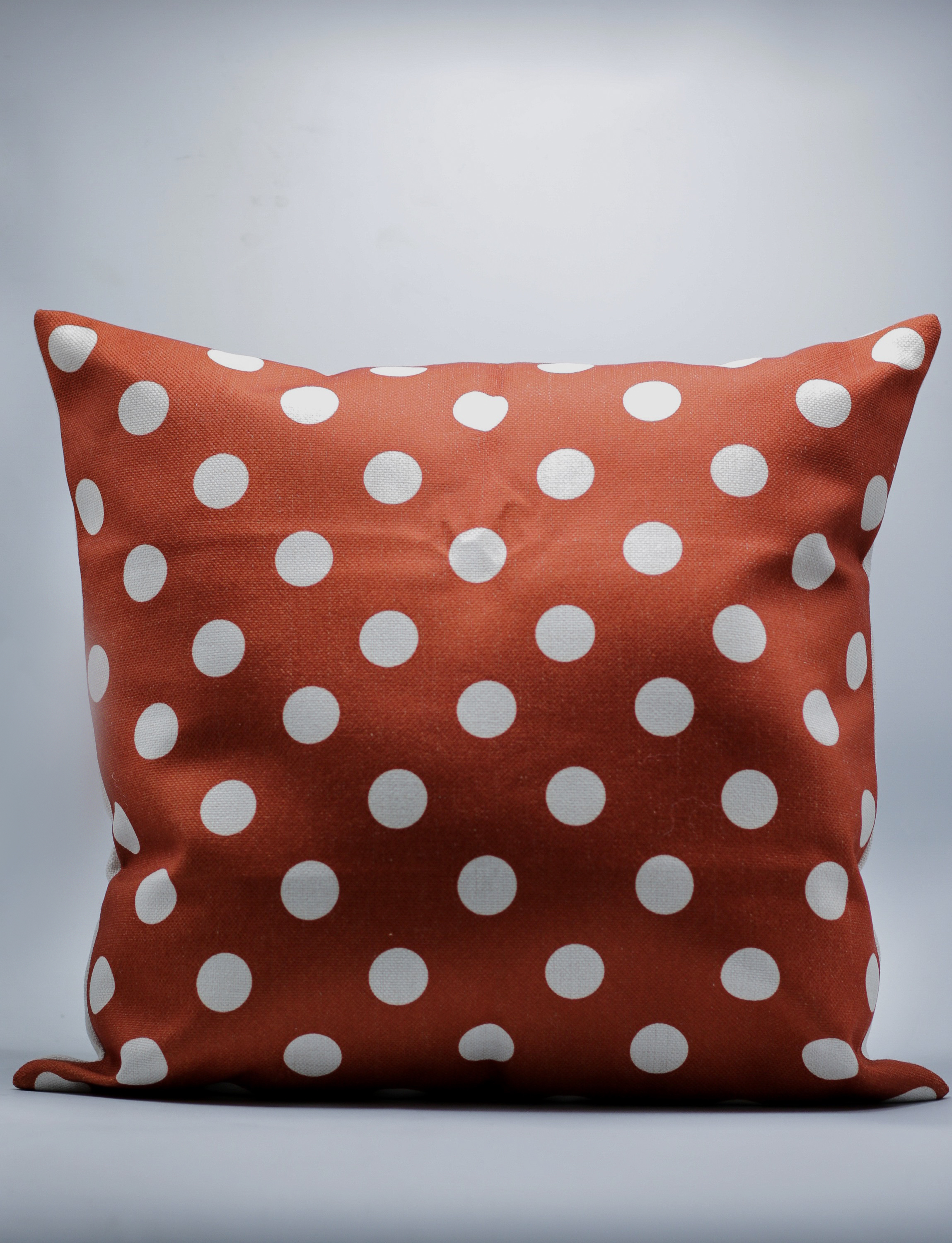 Red/Burgundy Polka Dot Decorative Throw Pillow Cover