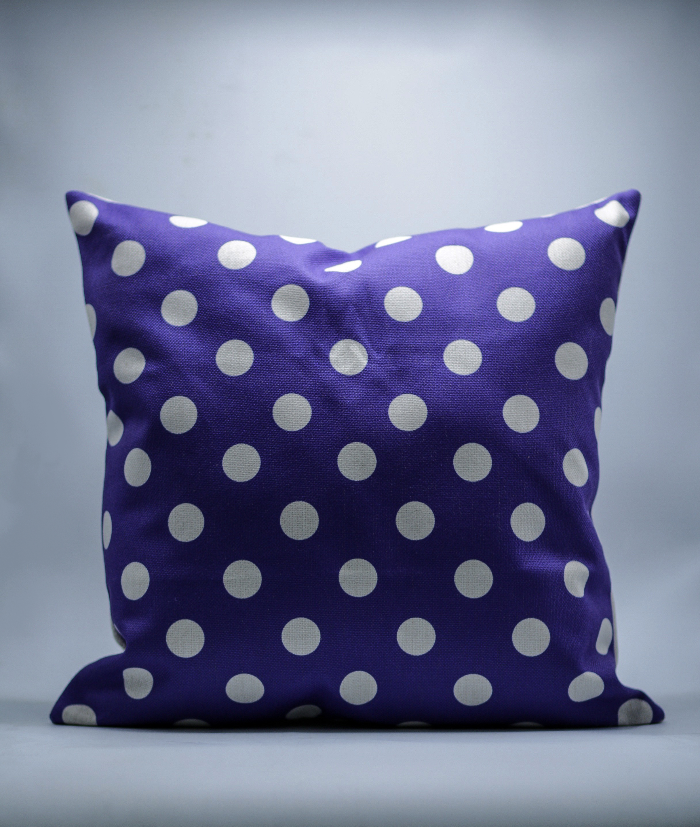 Purple Polka Dot Decorative Throw Pillow Cover